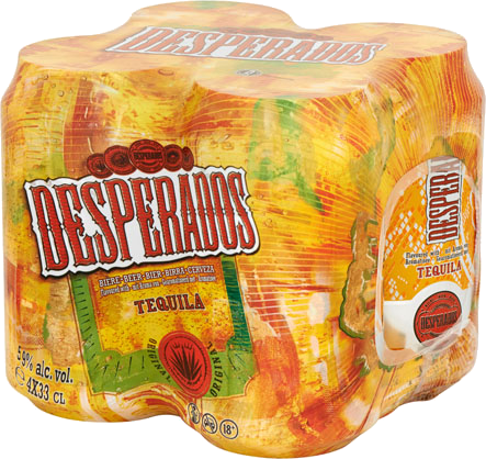 Desperados - 4pack blikjes bier 0,33 liter